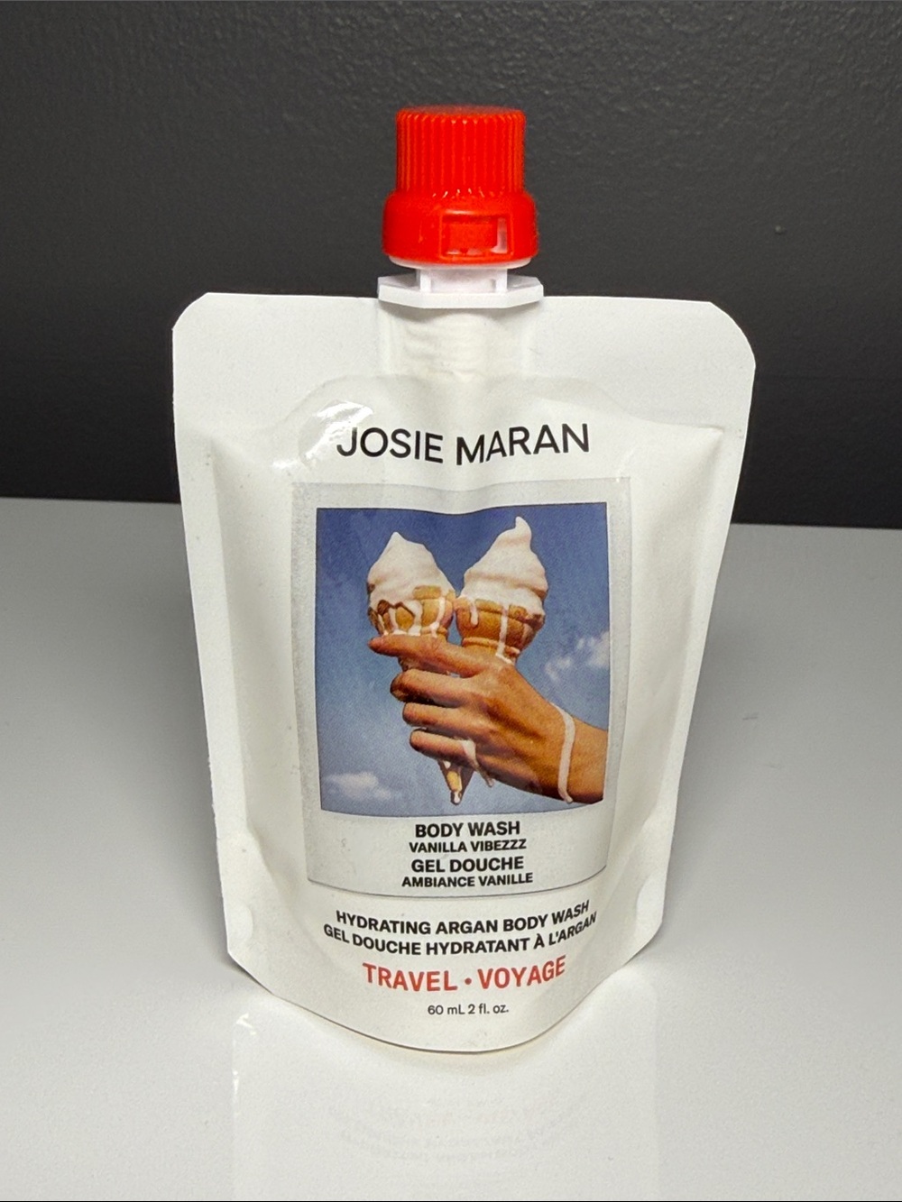 Josie Maran Hydrating Argan Body Wash - Travel Size , new